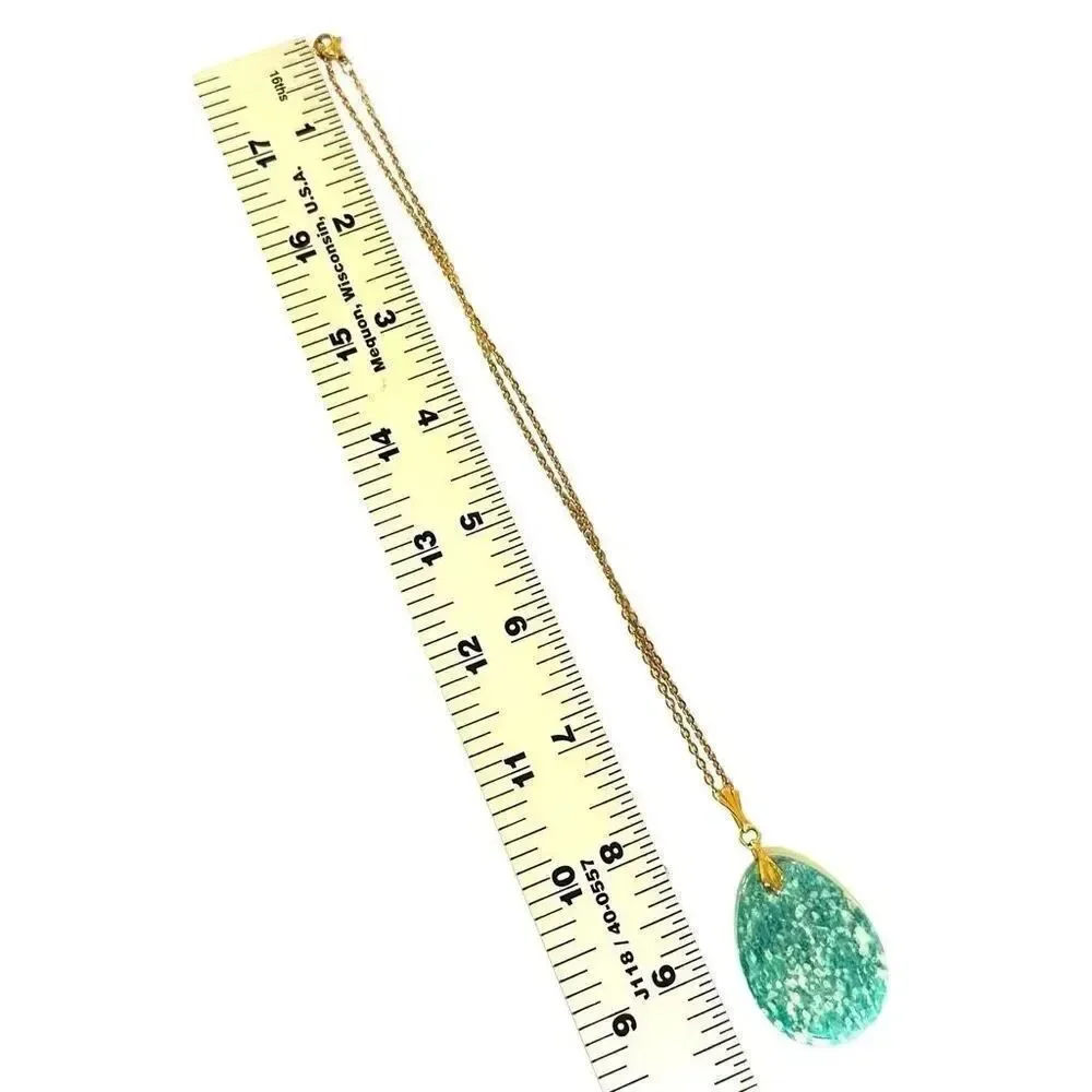 Amazonite Teardrop Pendant Necklace